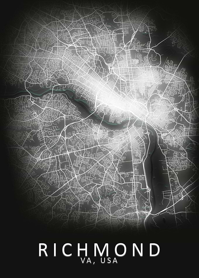 Richmond VA USA City Map