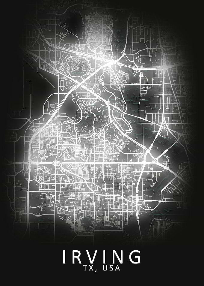 Irving TX USA City Map