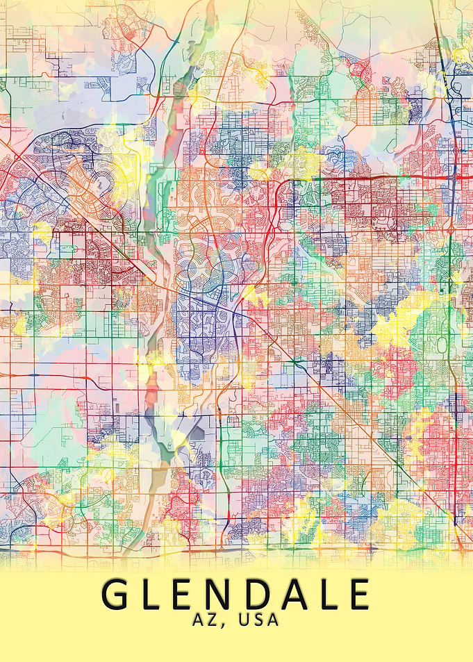 Glendale AZ USA City Map