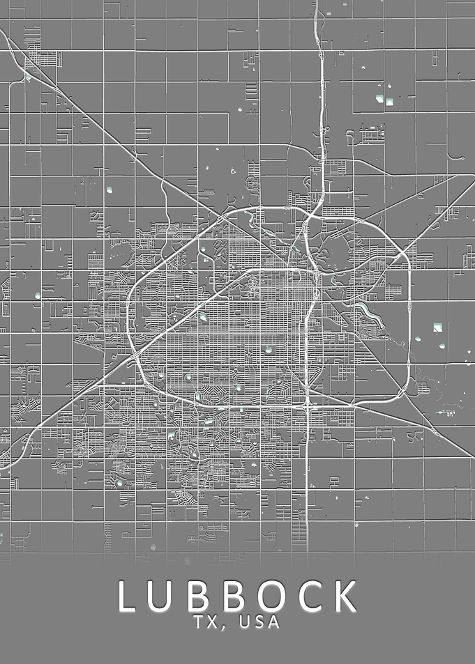 Lubbock TX USA City Map