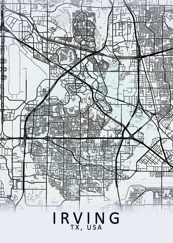 Irving TX USA City Map