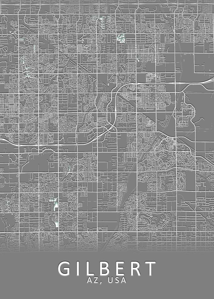 Gilbert AZ USA City Map