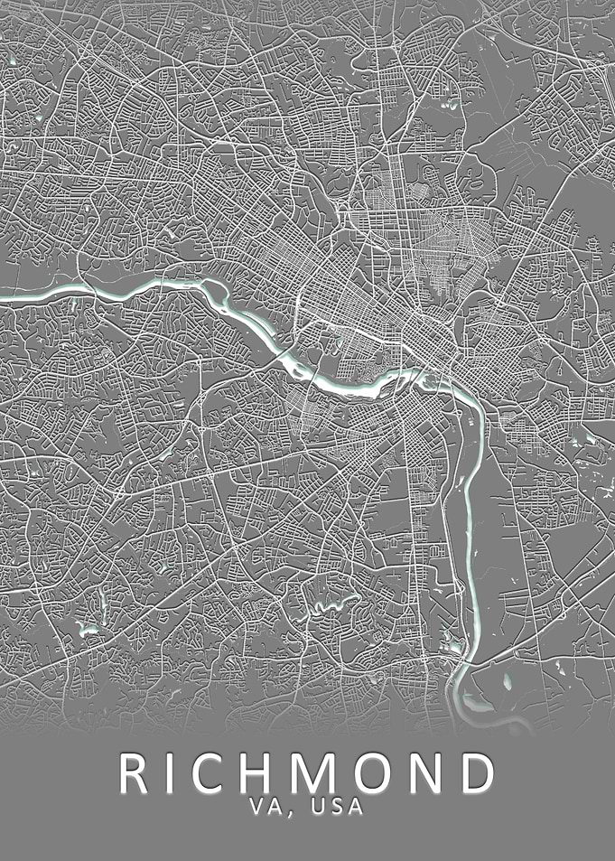 Richmond VA USA City Map