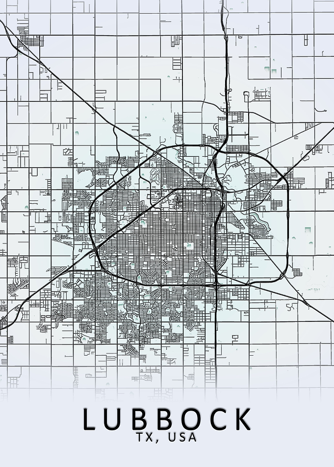 Lubbock TX USA City Map