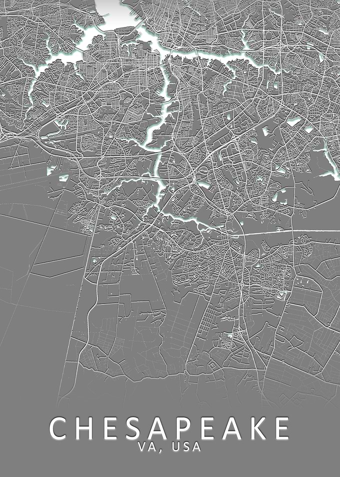 Chesapeake USA City Map