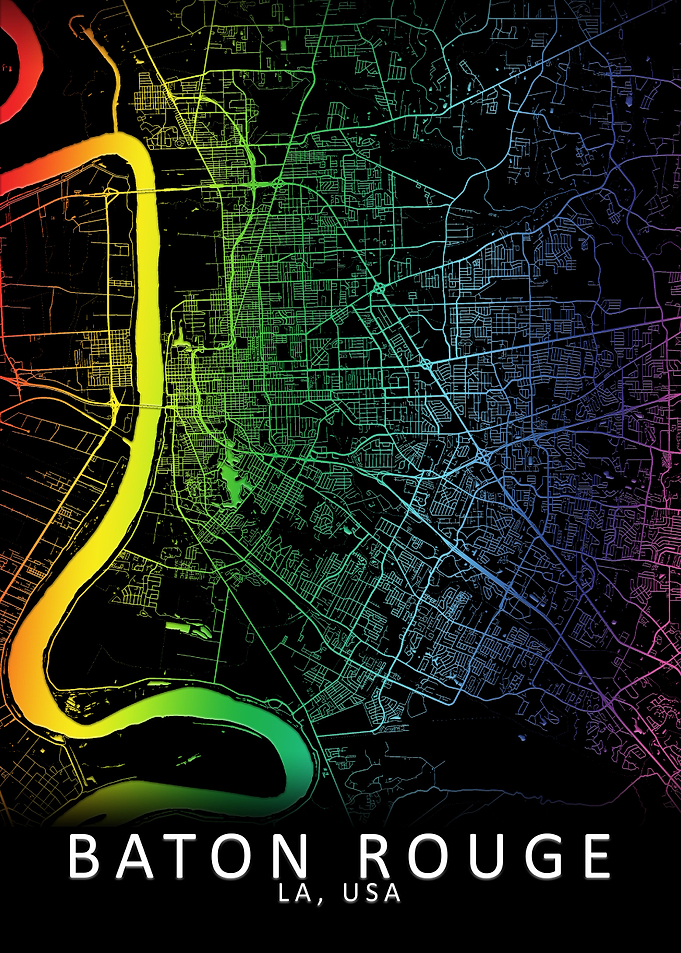 Baton Rouge USA City Map