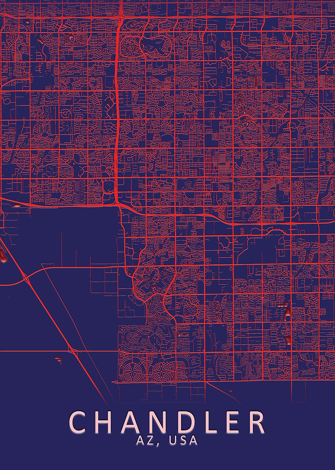 Chandler AZ USA City Map
