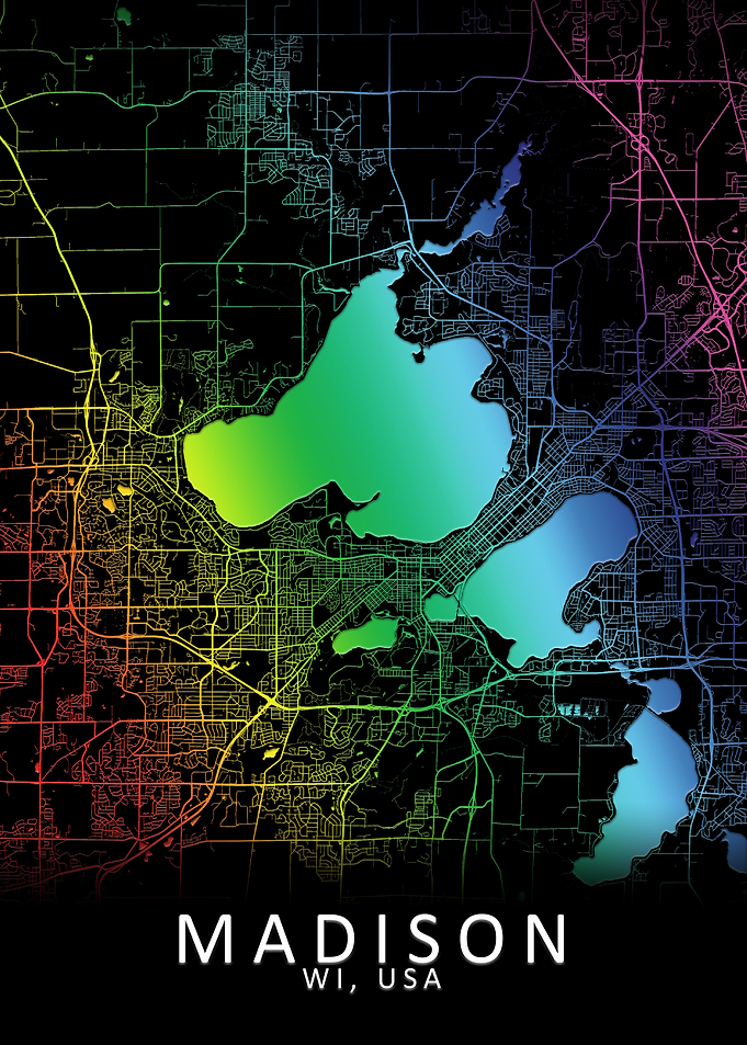 Madison WI USA City Map