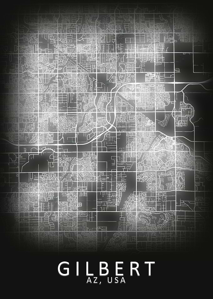 Gilbert AZ USA City Map