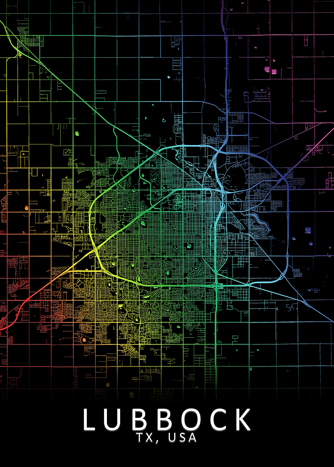 Lubbock TX USA City Map