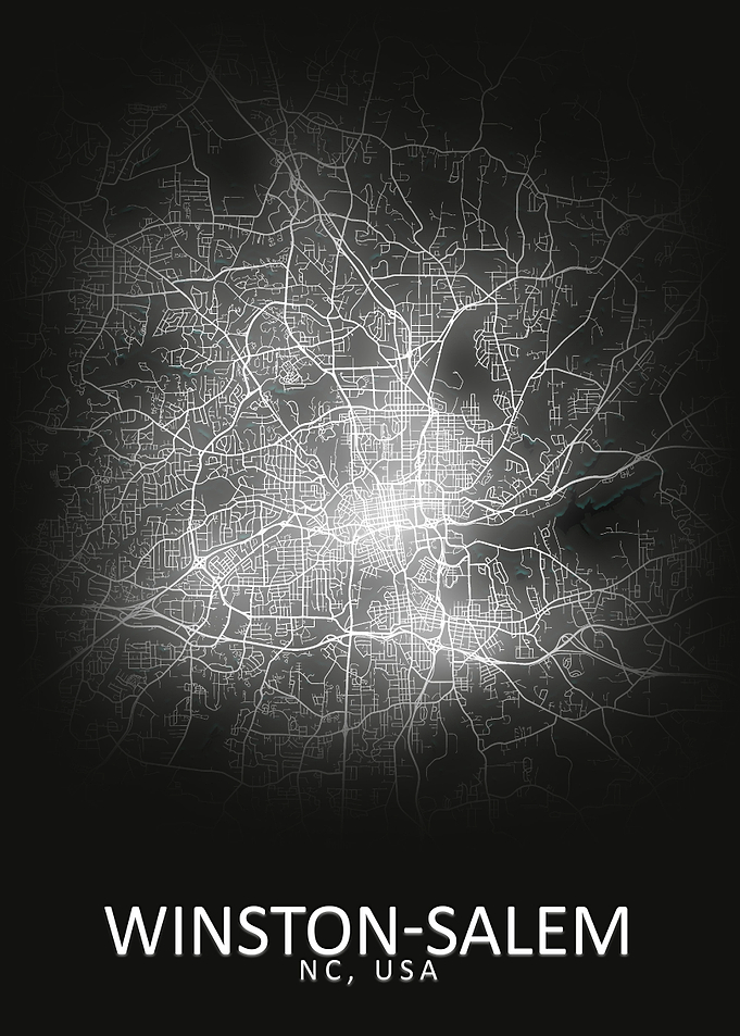 WinstonSalem USA City Map