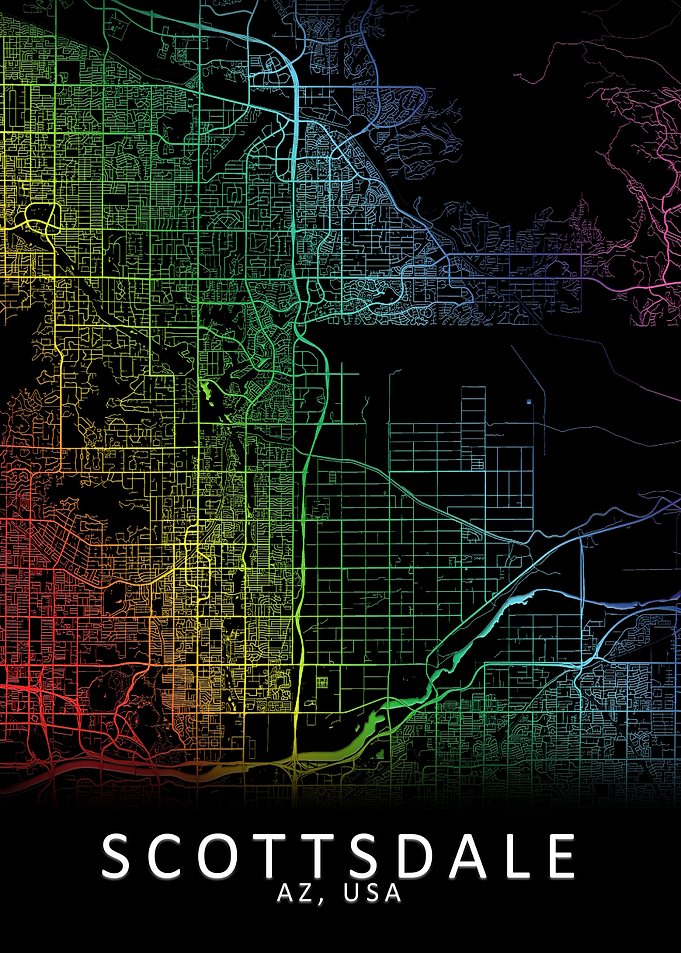 Scottsdale AZ USA City Map