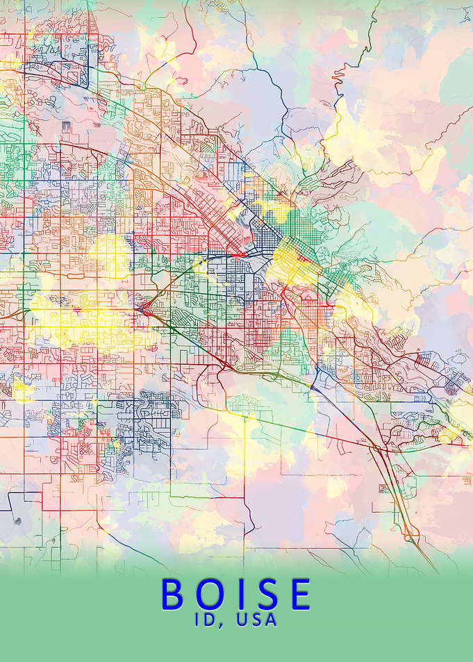 Boise ID USA City Map