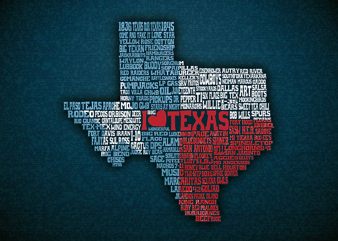 I Love Texas Typography