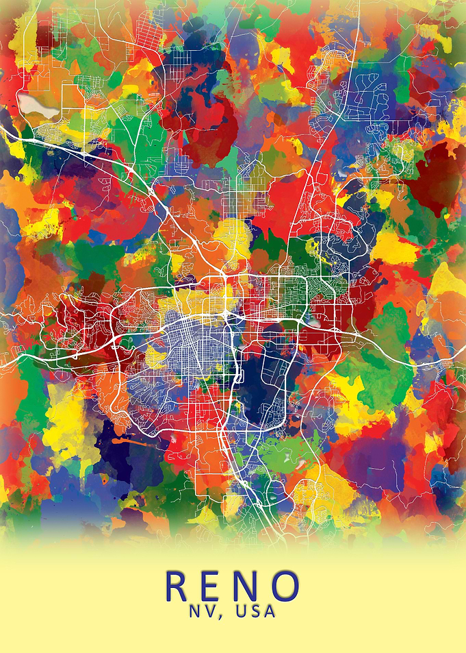 Reno NV USA City Map