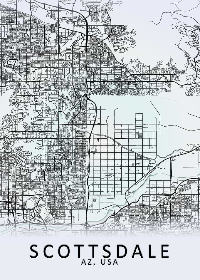 Scottsdale AZ USA City Map