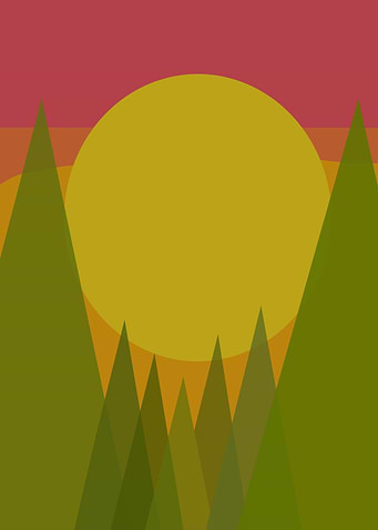 Sunset in the mountain