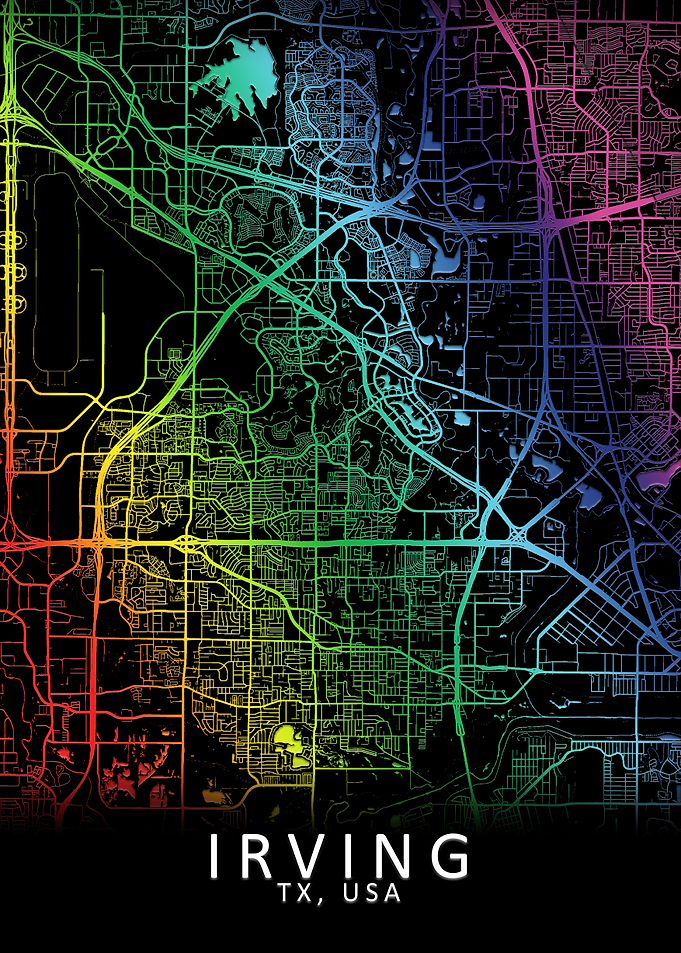 Irving TX USA City Map