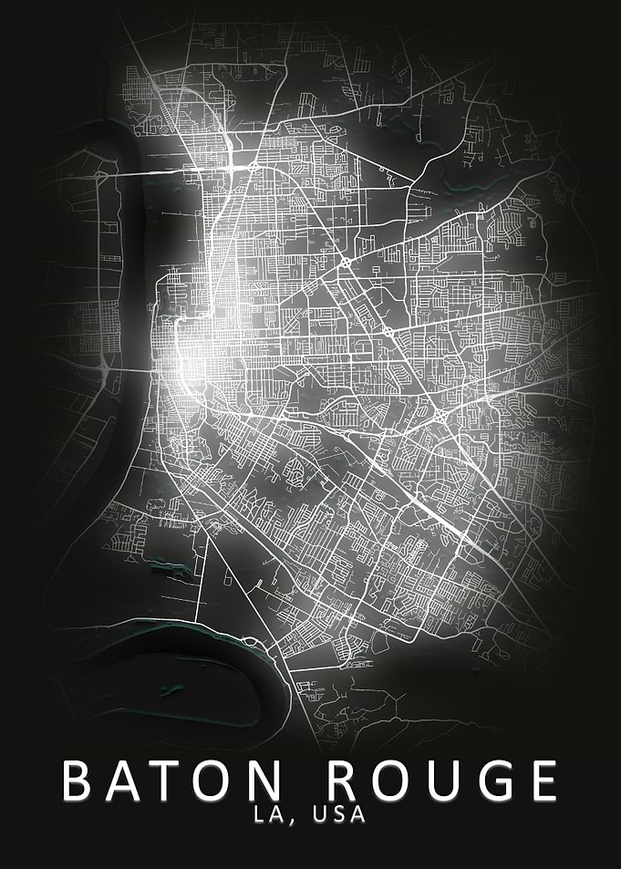 Baton Rouge USA City Map