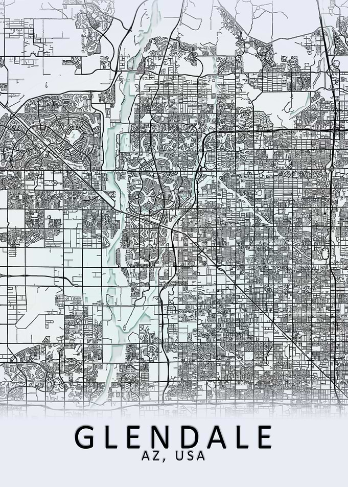 Glendale AZ USA City Map