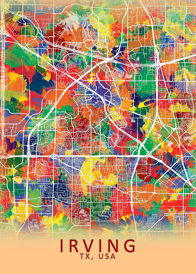 Irving TX USA City Map