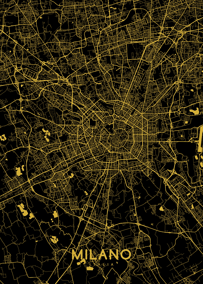 Milano map gold