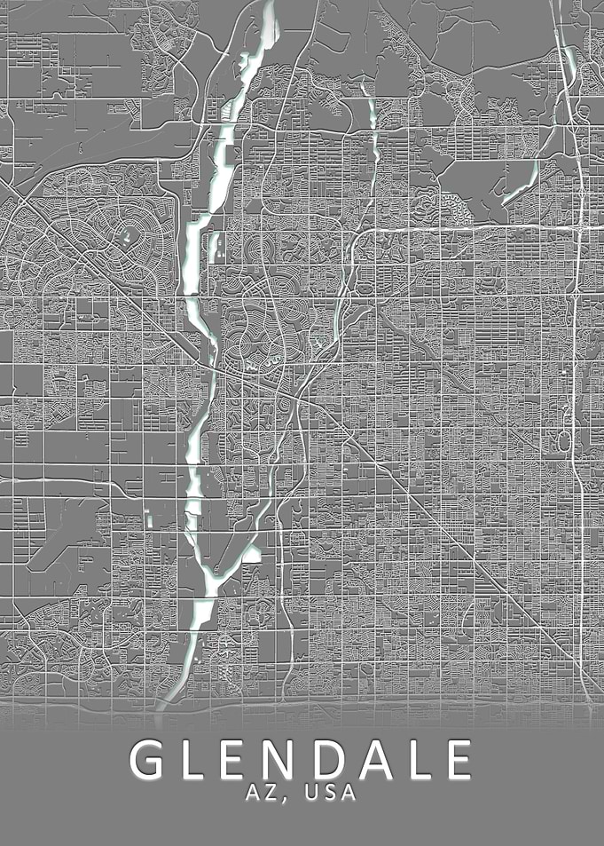 Glendale AZ USA City Map
