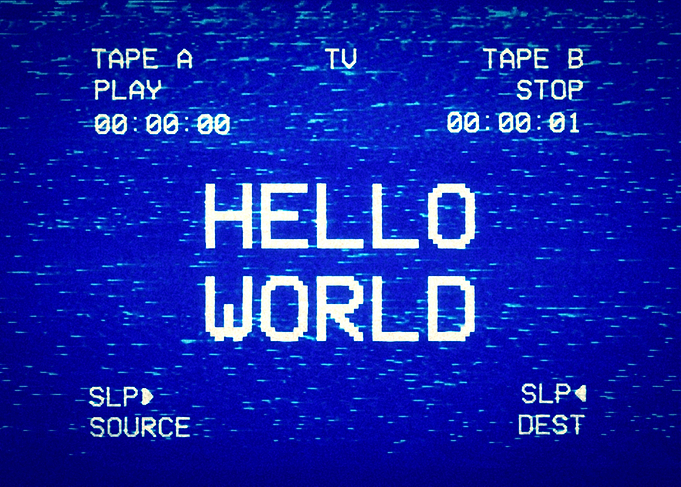VHS double tape hello worl
