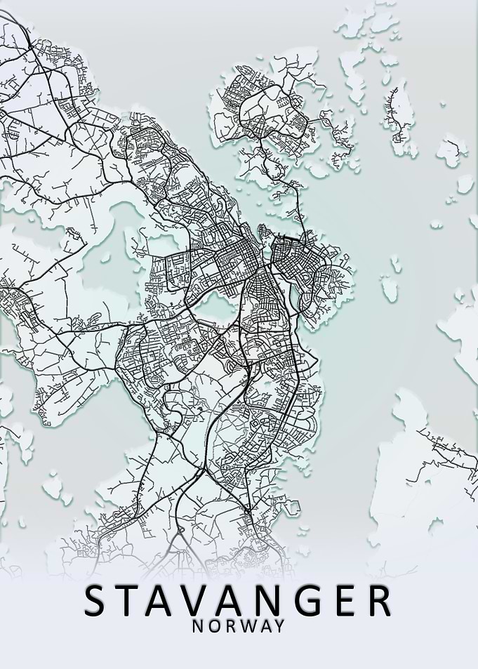 Stavanger Norway City Map