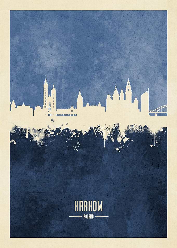 Krakow Poland Skyline