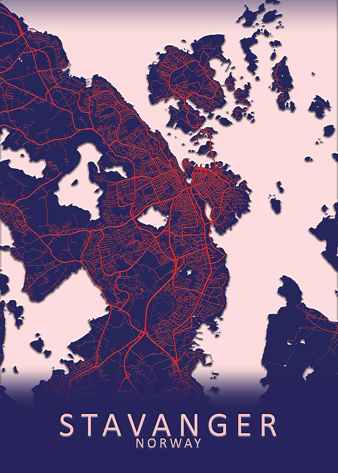 Stavanger Norway City Map