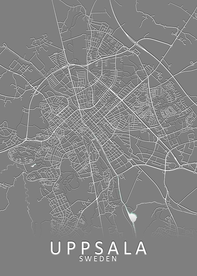 Uppsala Sweden City Map