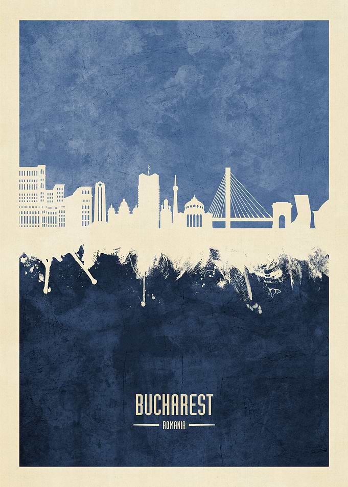 Bucharest Romania Skyline