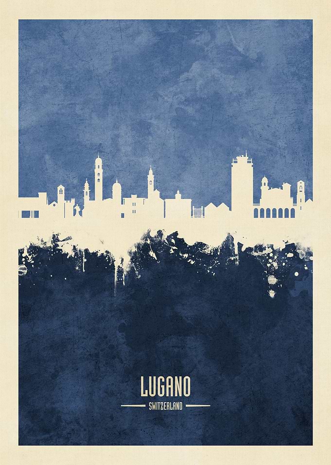 Lugano Switzerland Skyline