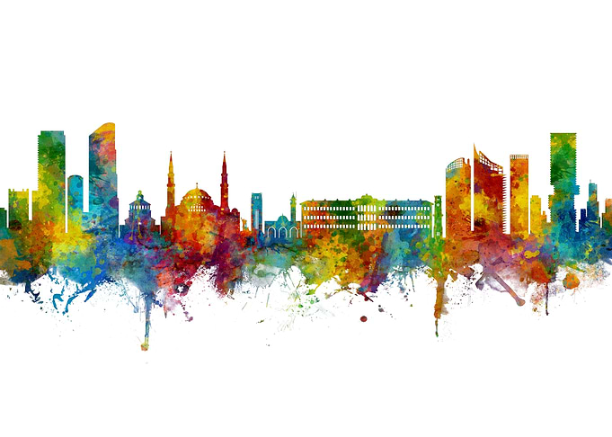 Beirut Lebanon Skyline
