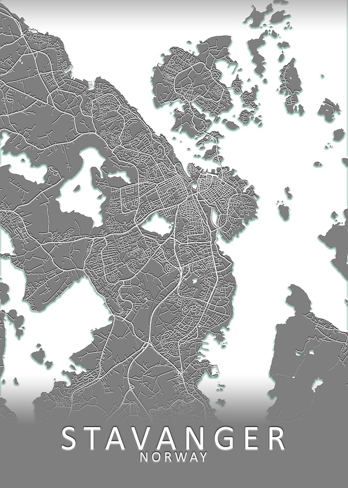 Stavanger Norway City Map