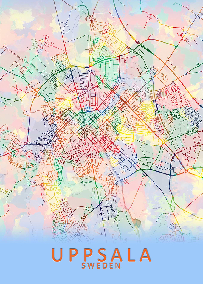 Uppsala Sweden City Map