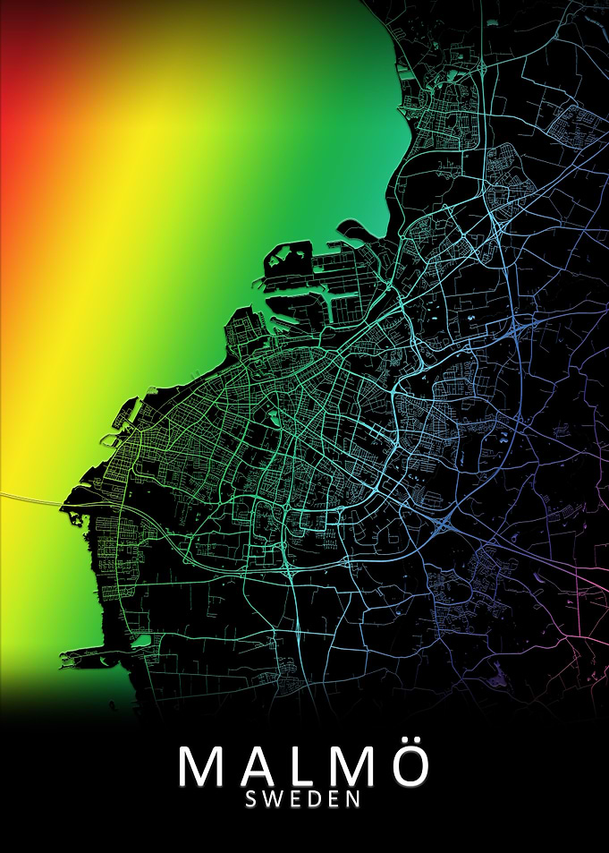 Malmo Sweden City Map