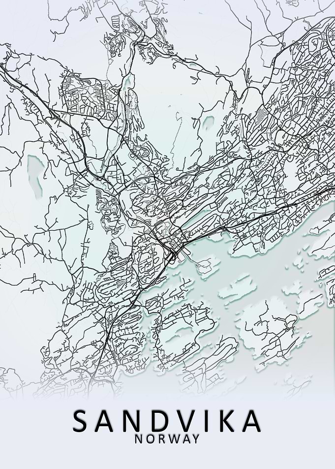 Sandvika Norway City Map