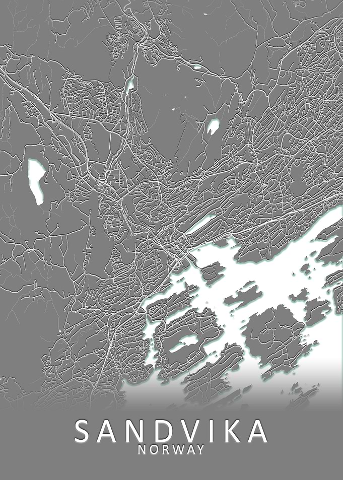 Sandvika Norway City Map