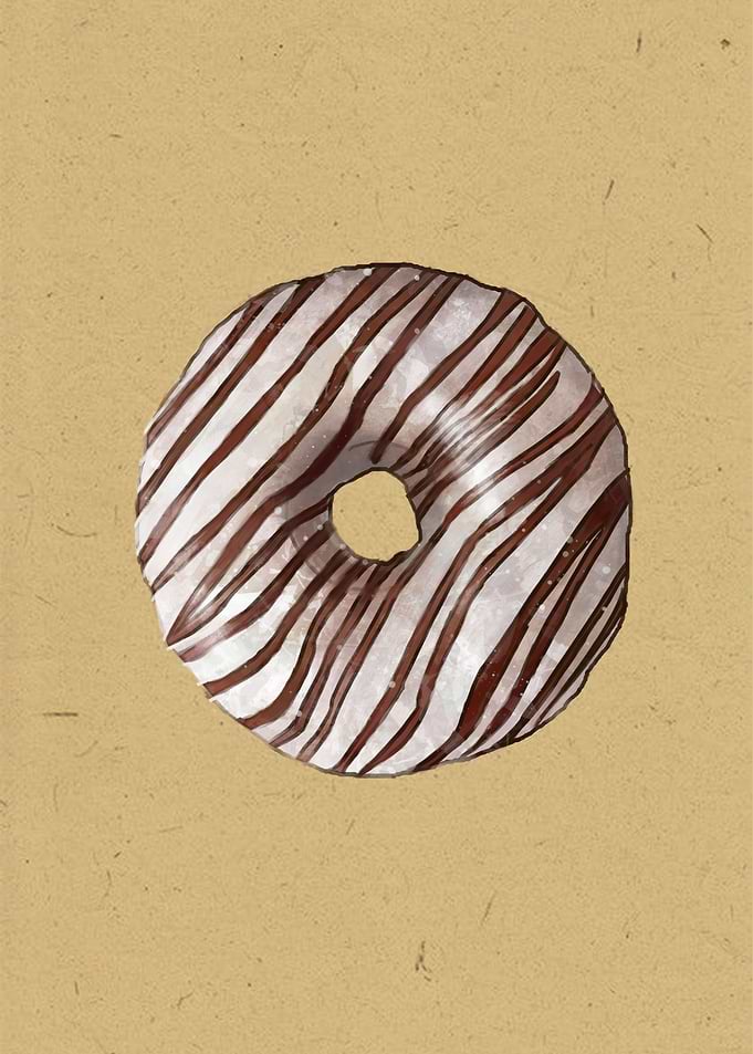 Marble Frosted Donut
