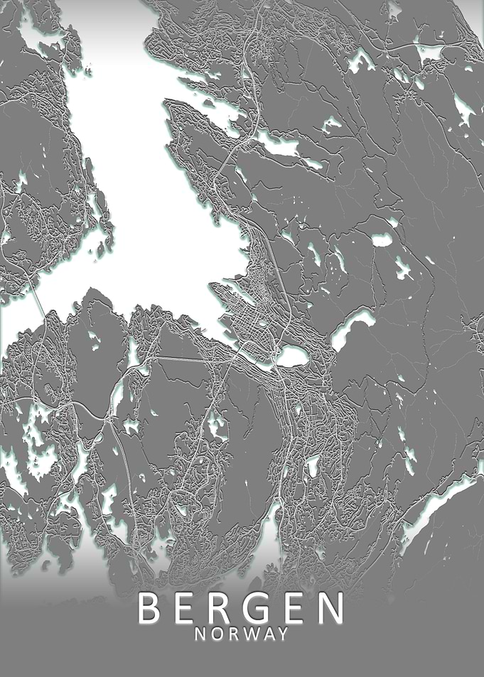 Bergen Norway City Map