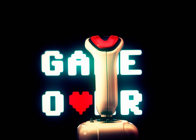 Joystick screen game glow