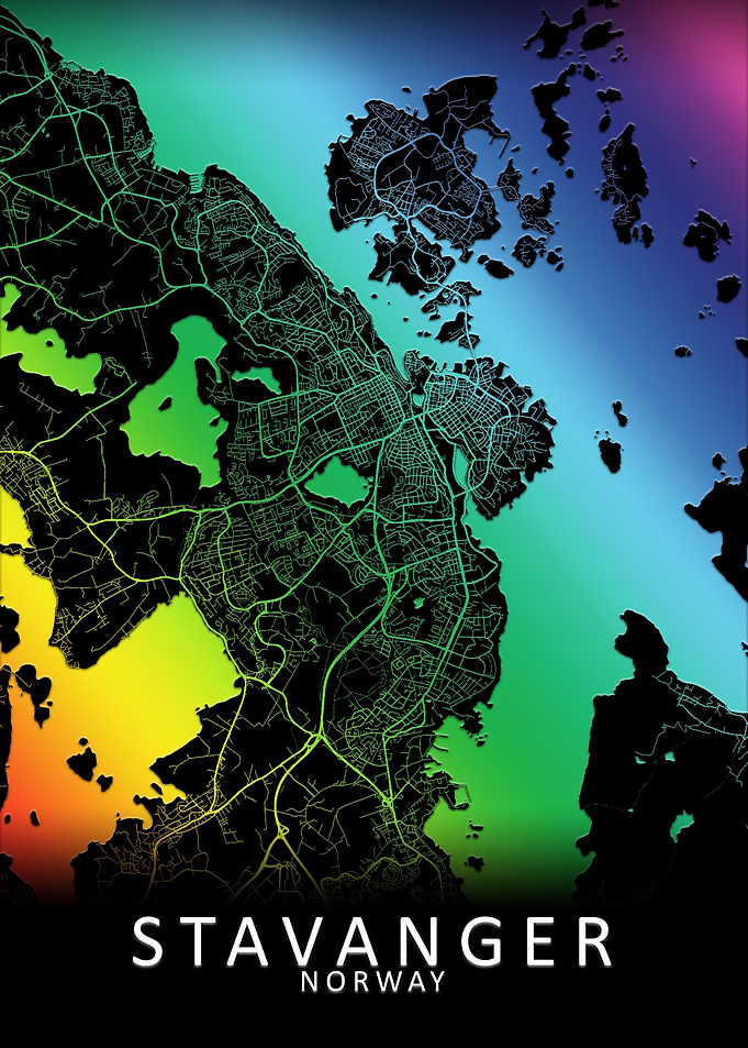 Stavanger Norway City Map