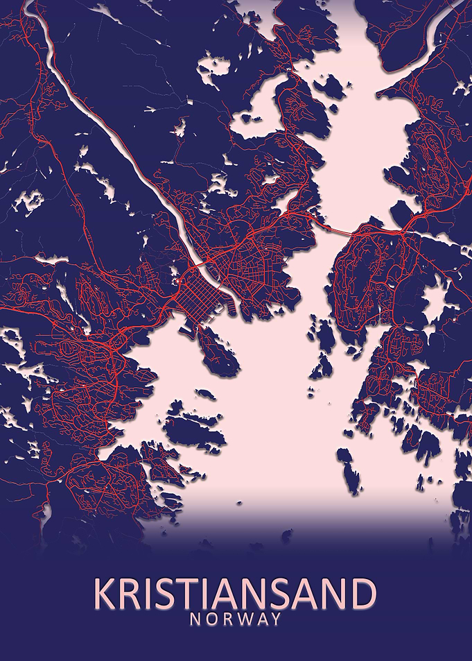 Kristiansand City Map