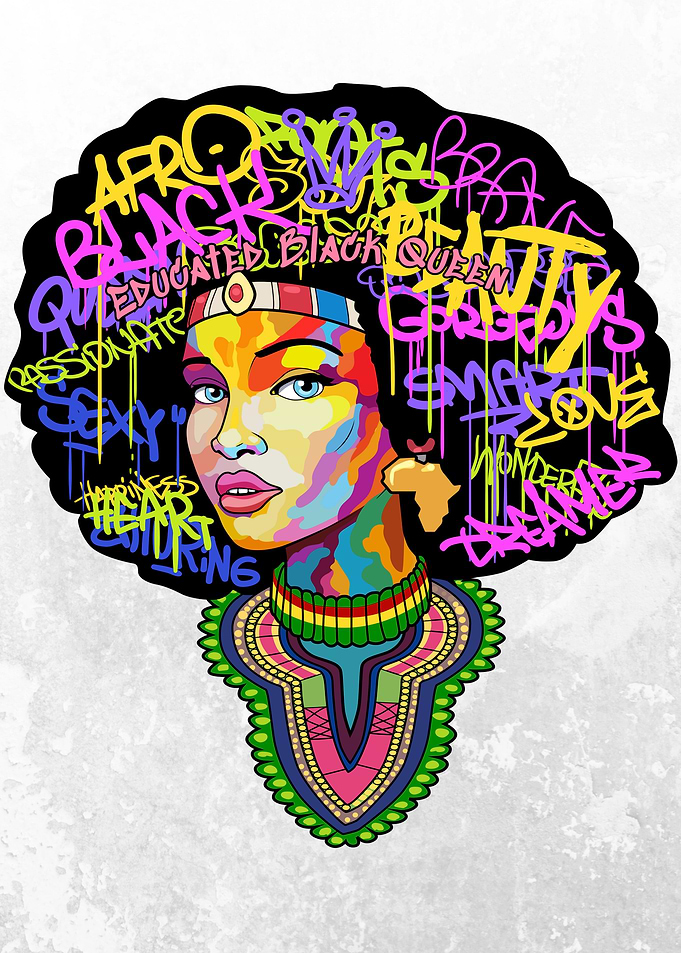 Educated Black Queen Afro