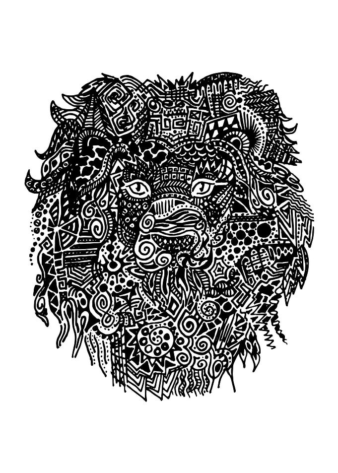 Abstract Lion