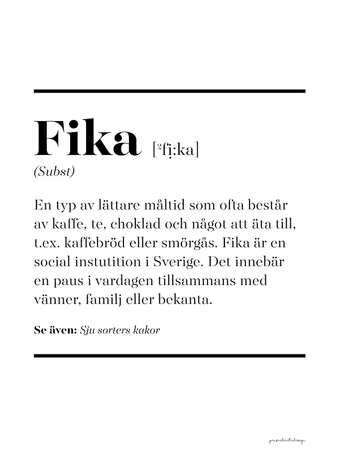 Fika Ordbok