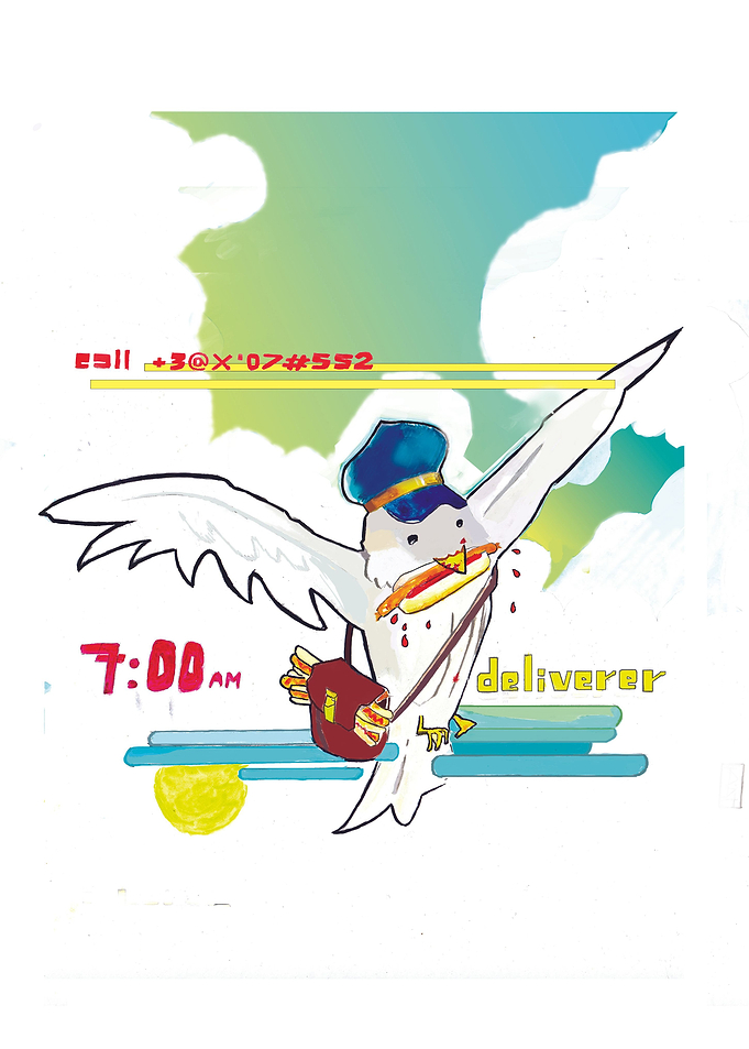 Bird Hot Dog Deliverer