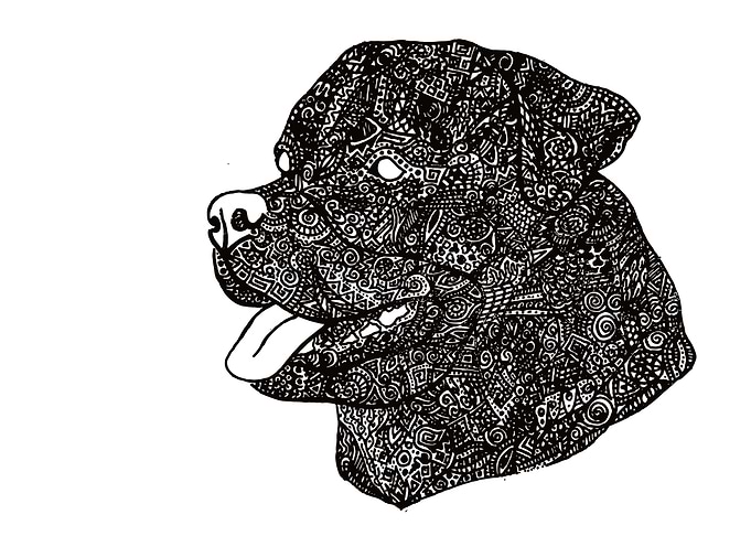 Abstract Rottweiler